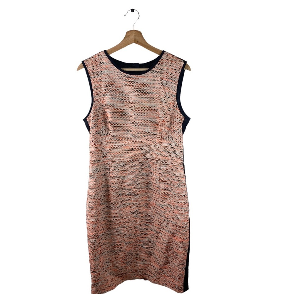 LK Bennet Tweed Sheath Dress Orange Size 10